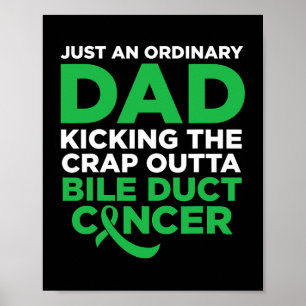 Poster Citation de lutteur contre le cancer des voies bil