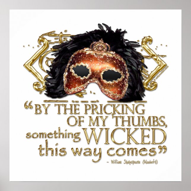 Poster Citation de Macbeth "Quelque chose de mauvais" (ve (Devant)