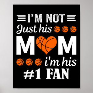 Poster Citation de maman du fan de basket-ball