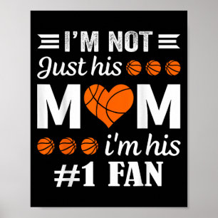 Poster Citation de maman du fan de basket-ball