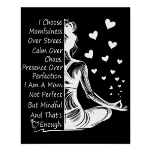 Poster Citation de maman pleine conscience sur le stress