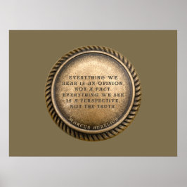 Poster Citation de Marcus Aurelius Pièce avec avis