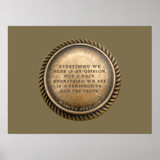 Poster Citation de Marcus Aurelius Pièce avec avis