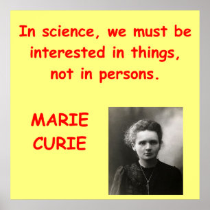 Poster Citation de Marie Curie