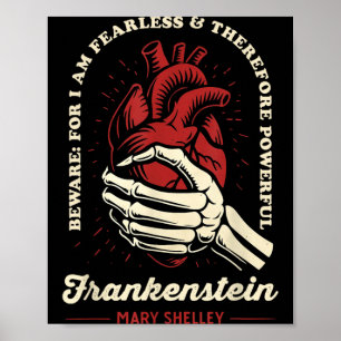 Poster Citation de Mary Shelley Frankenstein Halloween Cœ