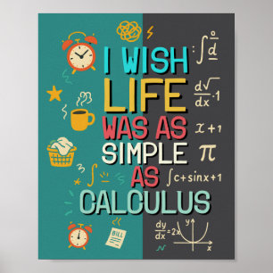 Poster Citation de maths hilarante Cadeau parfait pour le