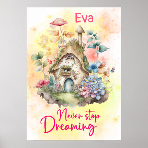 Poster Citation de motivation pour enfants Ne cessez jama