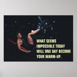 Poster Citation de motivation pour la salle de sport pour