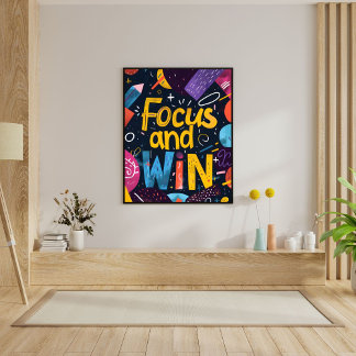 Poster Citation de motivation pour réussir : Focus And Wi
