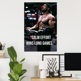 Poster Citation de motivation pour salle de sport 'Un eff