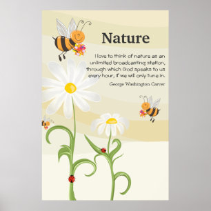 Poster Citation de nature - George Washington Tailleur