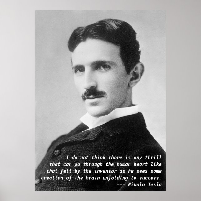 Poster Citation de Nikola Tesla (Devant)