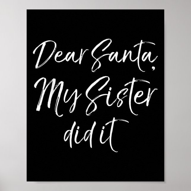 Poster Citation de Noël de Frère Amusant Cher Père Noël,  (Devant)