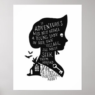 Poster Citation de Northanger Abbey Cherchez l'Aventure