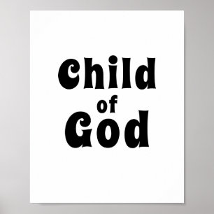 Poster Citation de police noire en gras Enfant de Dieu