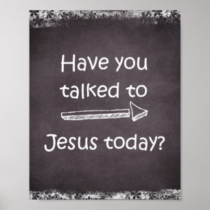 Poster Citation de prière de foi Avez-vous parlé à Jésus 