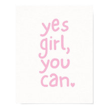 Citation de puissance fille rose mignonne Oui Fill