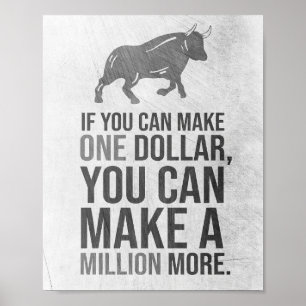 Poster Citation de réussite Vous Pouvez Gagner Un Million