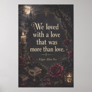 Poster Citation de Romance Sombre d'Edgar Allan Poe Annab