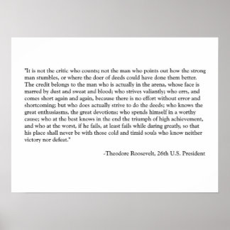 Poster Citation de Roosevelt