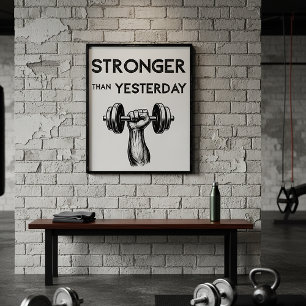 Poster Citation de salle de sport minimaliste