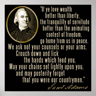 Poster Citation de Samuel Adams