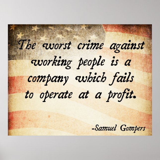 Poster Citation de Samuel Gompers (Devant)
