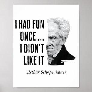 Poster Citation de Schopenhauer Drôle de déclaration de p