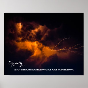 Poster Citation de sérénité inspirée pour le ciel nocturn
