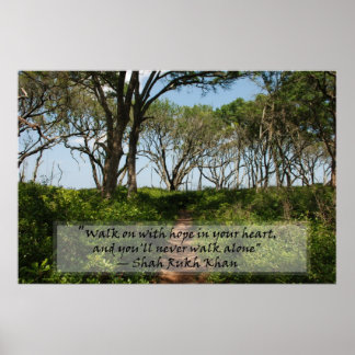Poster Citation de Shah Rukh Khan - Marche avec espoir...