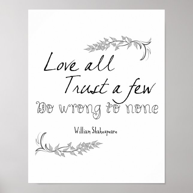 Poster Citation de Shakespeare (Devant)