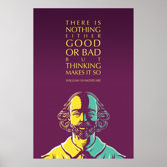 Poster Citation De Shakespeare : Rien De Bon Ou De Mauvai (Devant)