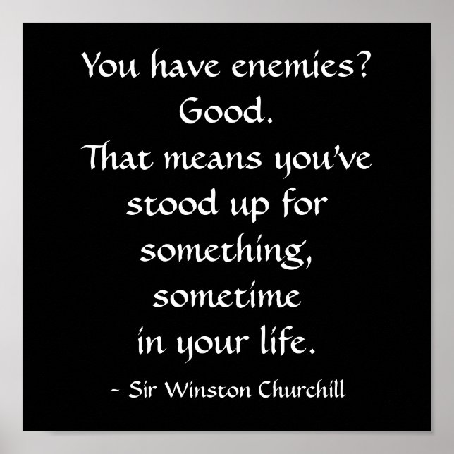 Poster Citation de Sir Winston Churchill (Devant)