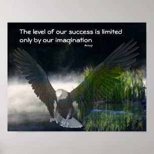 Poster Citation de succès de l'aigle à tête blanche Inspi