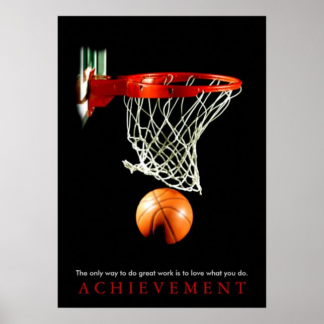 Poster Citation de succès Motivational Basketball (Devant)