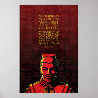 Poster Citation de Sun Tzu : Guerriers victorieux et vain
