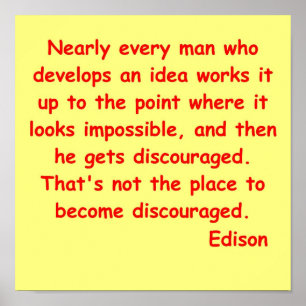Poster Citation de Thomas Edison