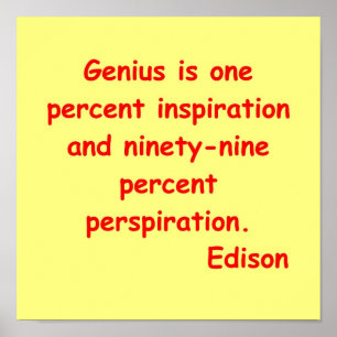 Poster Citation de Thomas Edison