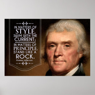 Poster Citation de Thomas Jefferson dans les sujets du
