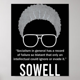 Poster Citation de Thomas Sowell sur le socialisme Mois d