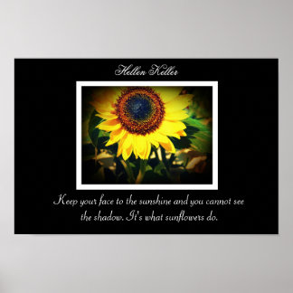 Poster Citation de tournesol Hellen Keller