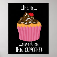 Citation de vie de Cupcake rose mignon