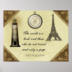 Poster Citation de voyage de Saint Augustine — Imprimer l