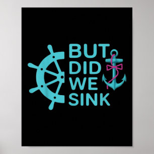 Poster Citation de voyage en bateau drôle mais avons-nous