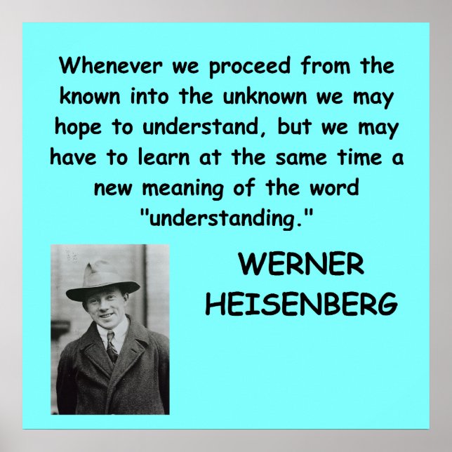 Poster Citation de Werner Heisenberg (Devant)