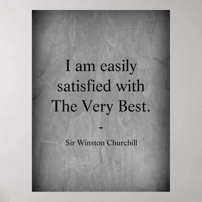 Poster Citation De Winston Churchill, La Meilleure (Devant)