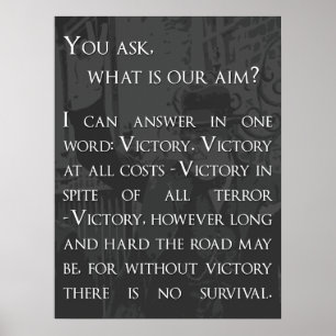 Poster Citation de Winston Churchill - Victoire