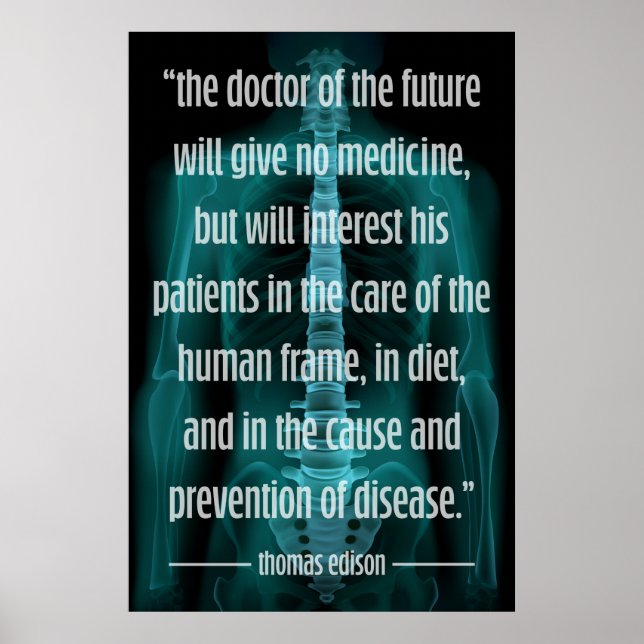 Poster Citation d'Edison, Ph.D. futuriste (Devant)