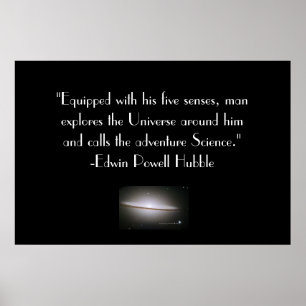 Poster Citation d'Edwin Hubble