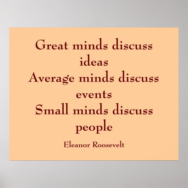 Poster Citation d'Eleanor Roosevelt | Grands esprits (Devant)